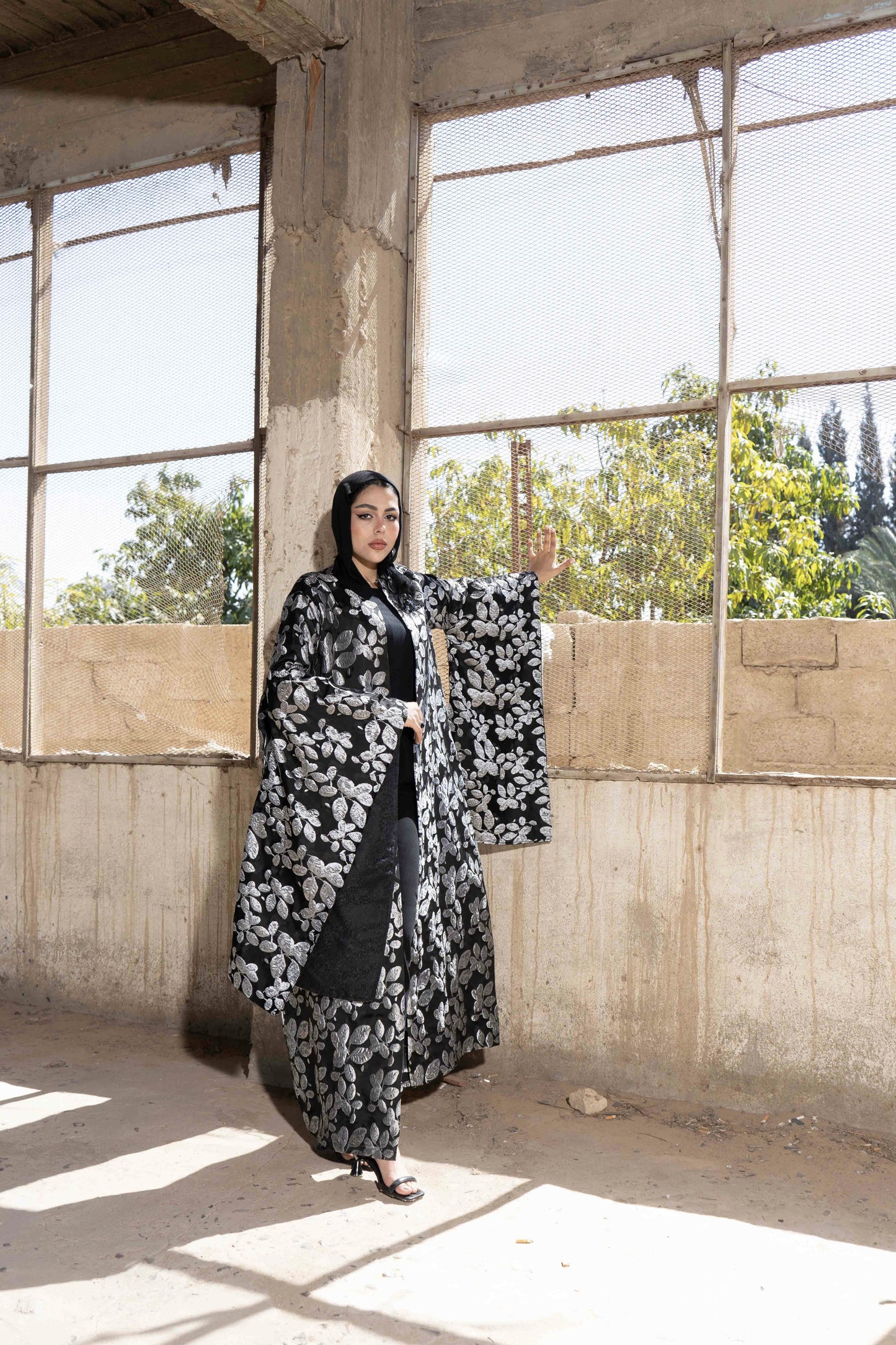 SILVER LEAVES KAFTAN