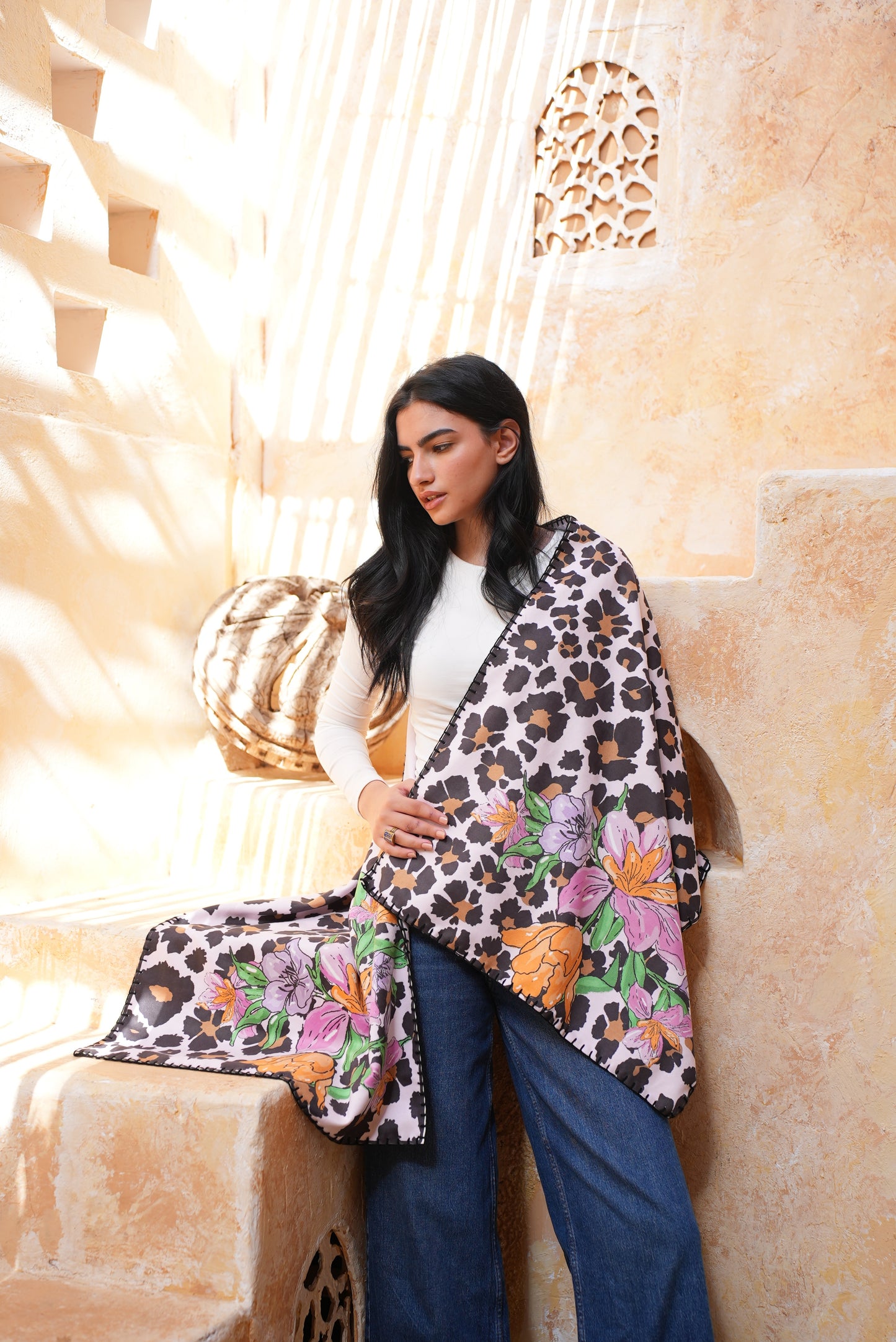 WILD BLUSH DOUBLE SCARF