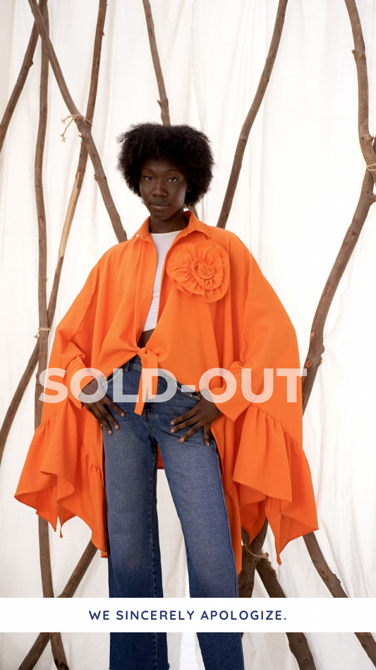 WILD ROSE SHIRT IN ORANGE