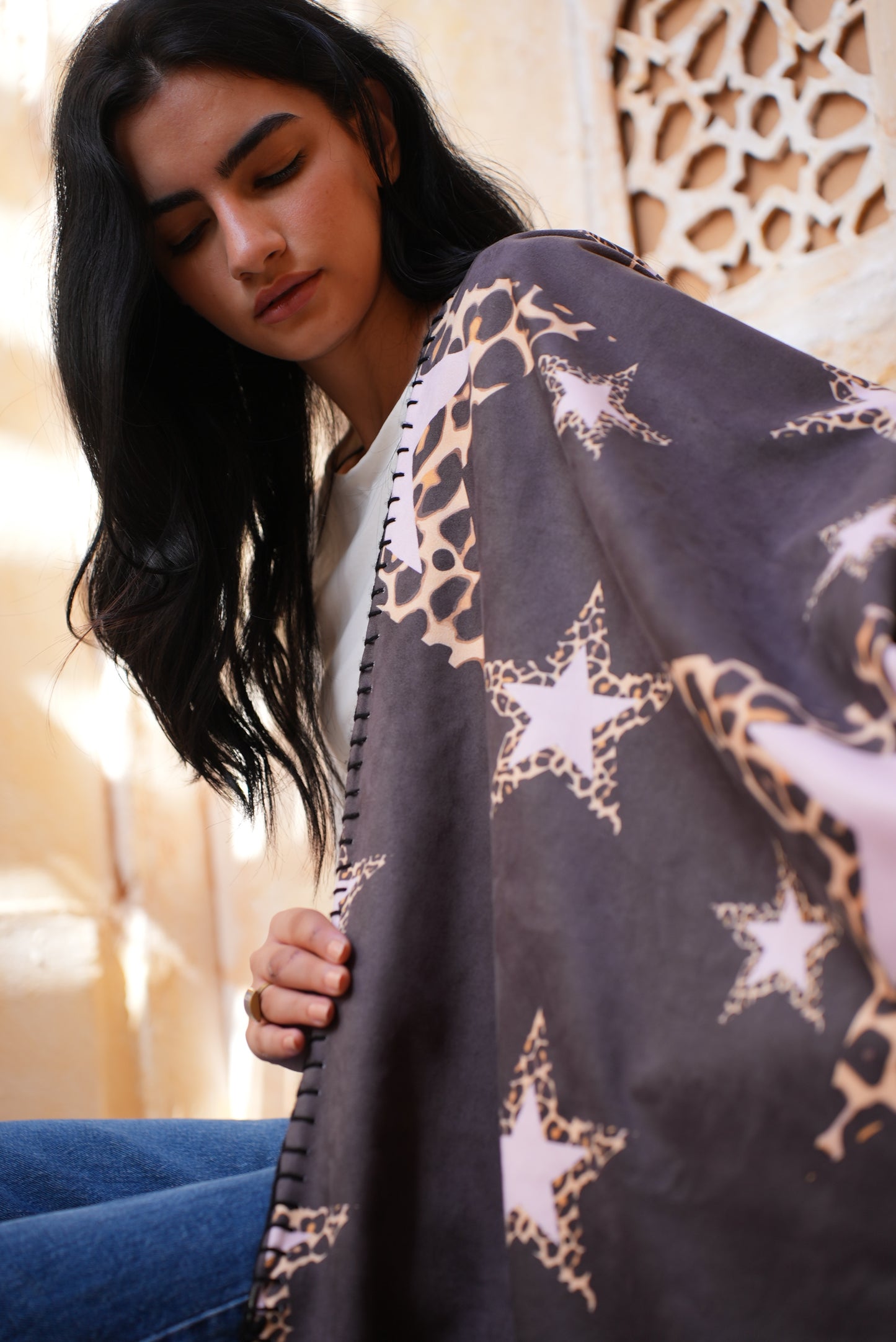 The STAR CHEETAH DOUBLE SCARF