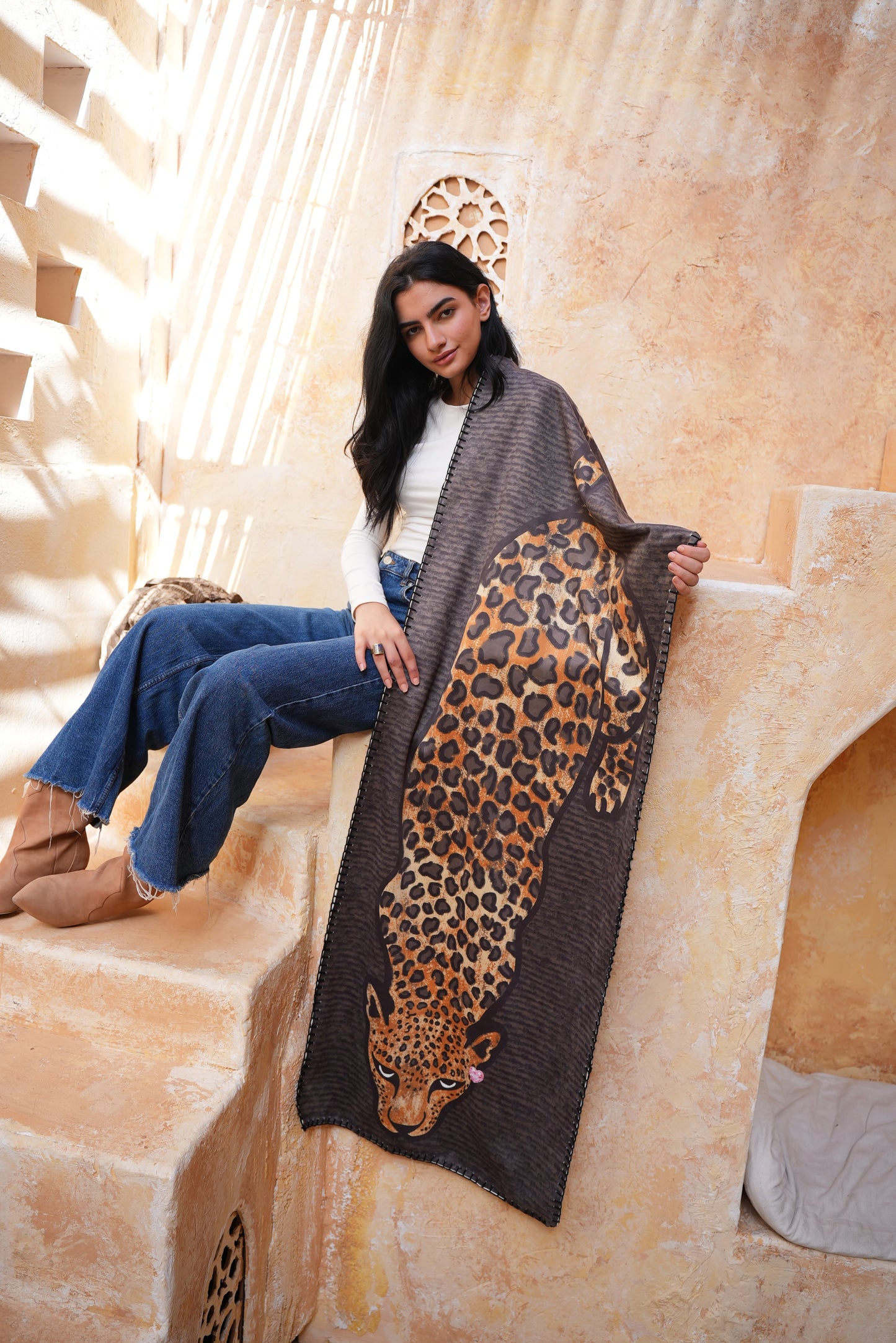 The STAR CHEETAH DOUBLE SCARF