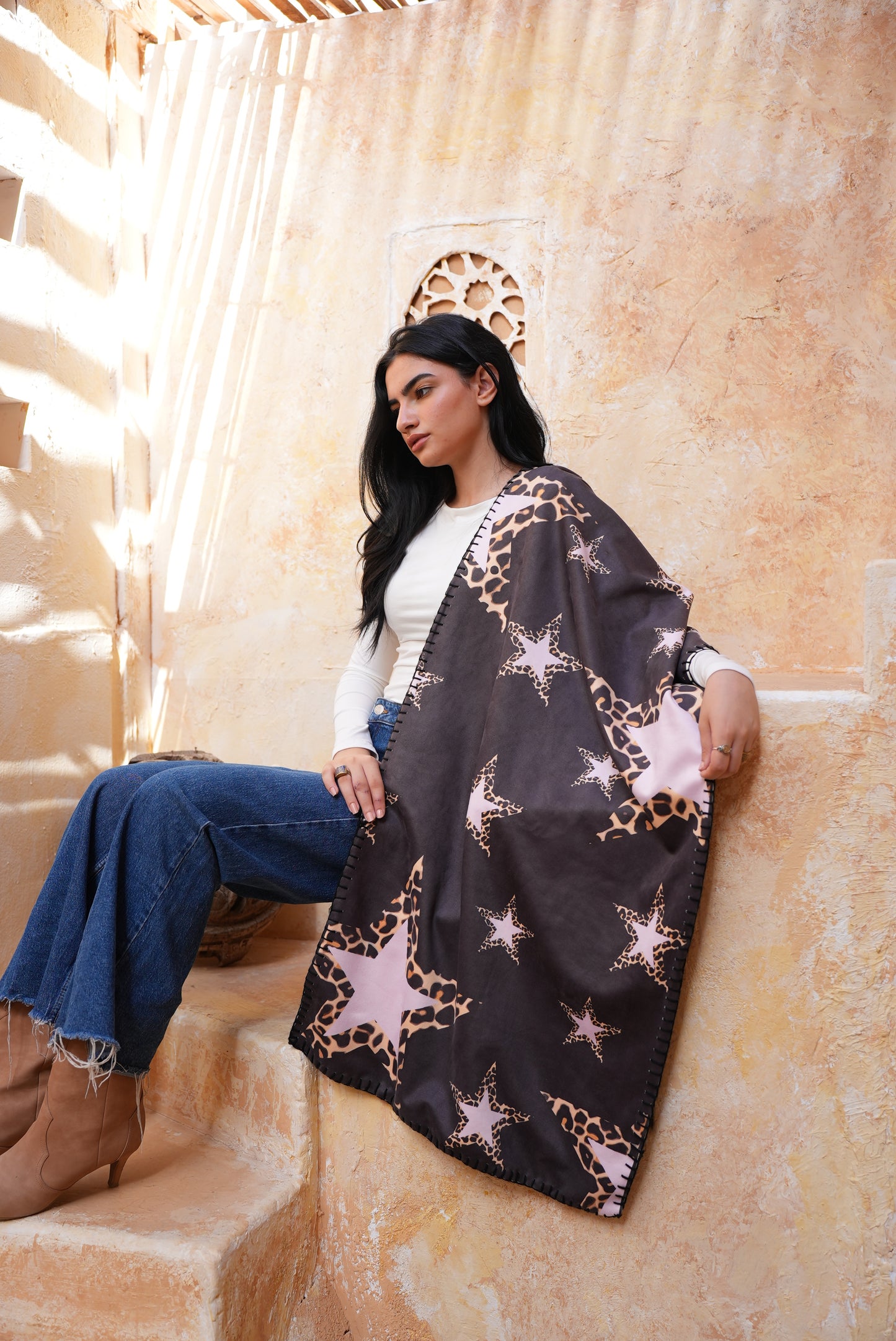 The STAR CHEETAH DOUBLE SCARF